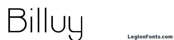 шрифт Billuy, бесплатный шрифт Billuy, предварительный просмотр шрифта Billuy