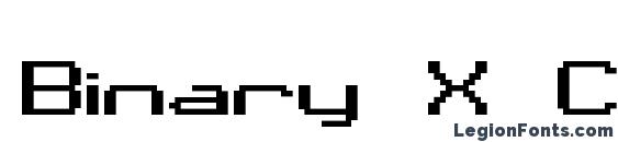 Binary X CHR BRK font, free Binary X CHR BRK font, preview Binary X CHR BRK font