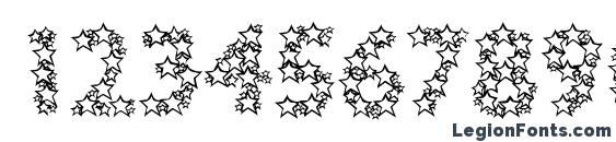 Bingo Star Font, Number Fonts