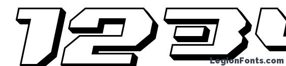 Bionic Kid Slanted 3d Font, Number Fonts