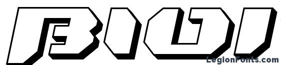шрифт Bionic Kid Slanted 3d, бесплатный шрифт Bionic Kid Slanted 3d, предварительный просмотр шрифта Bionic Kid Slanted 3d