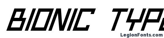 Шрифт Bionic Type Italic