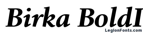 Birka BoldItalic font, free Birka BoldItalic font, preview Birka BoldItalic font