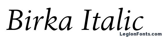 Birka Italic font, free Birka Italic font, preview Birka Italic font