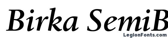 шрифт Birka SemiBold Italic, бесплатный шрифт Birka SemiBold Italic, предварительный просмотр шрифта Birka SemiBold Italic