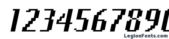 BitmapWide Italic Font, Number Fonts