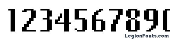 BitmapWide Regular Font, Number Fonts
