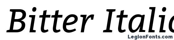 шрифт Bitter Italic, бесплатный шрифт Bitter Italic, предварительный просмотр шрифта Bitter Italic