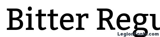 Bitter Regular Font