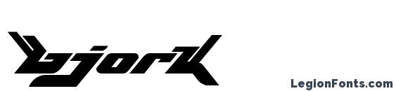 шрифт Bjork, бесплатный шрифт Bjork, предварительный просмотр шрифта Bjork