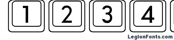 BKCap Regular Font, Number Fonts