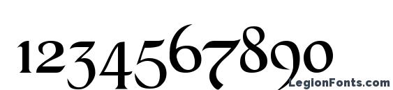Black Chancery Font, Number Fonts
