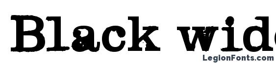 Black widow Font