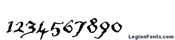 Blackadder ITC Font, Number Fonts