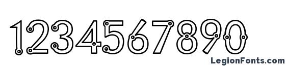 Blacksmith Delight Outlined Font, Number Fonts