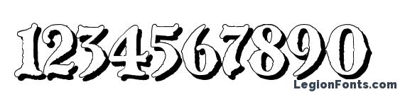 BlackwoodCastleShadow Font, Number Fonts