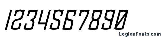 BlamDude BB Italic Font, Number Fonts