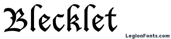 Blecklet font, free Blecklet font, preview Blecklet font