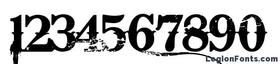 Bleeding Cowboys Font, Number Fonts