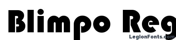 Blimpo Regular font, free Blimpo Regular font, preview Blimpo Regular font