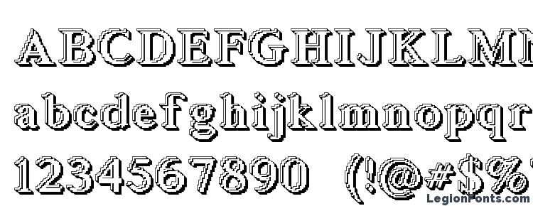 glyphs Blockstepped 3D font, сharacters Blockstepped 3D font, symbols Blockstepped 3D font, character map Blockstepped 3D font, preview Blockstepped 3D font, abc Blockstepped 3D font, Blockstepped 3D font