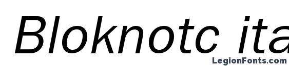 Bloknotc italic Font
