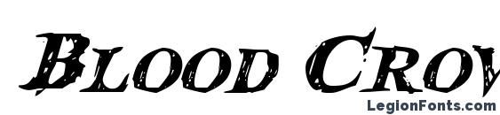 Blood Crow Italic font, free Blood Crow Italic font, preview Blood Crow Italic font