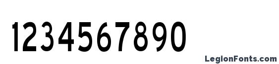 Blue Highway Condensed Regular Font, Number Fonts