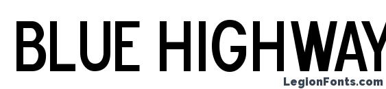 Blue Highway D Type font, free Blue Highway D Type font, preview Blue Highway D Type font