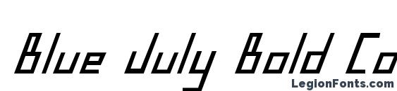 Blue July Bold Condensed font, free Blue July Bold Condensed font, preview Blue July Bold Condensed font