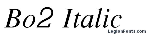 Bo2 Italic Font