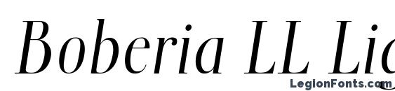 Boberia LL Light Italic font, free Boberia LL Light Italic font, preview Boberia LL Light Italic font