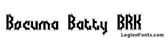 Bocuma Batty BRK font, free Bocuma Batty BRK font, preview Bocuma Batty BRK font