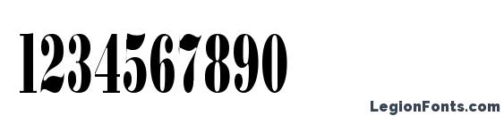 Bodidly Condensed Font, Number Fonts