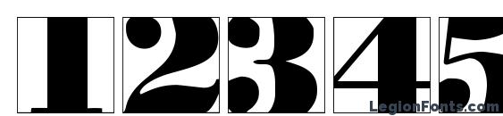 Bodoblacksquaresinvers Font, Number Fonts