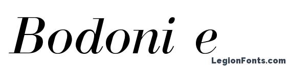 шрифт Bodoni e, бесплатный шрифт Bodoni e, предварительный просмотр шрифта Bodoni e