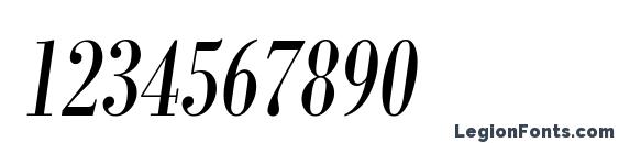 Bodoni MT Condensed Курсив Font, Number Fonts