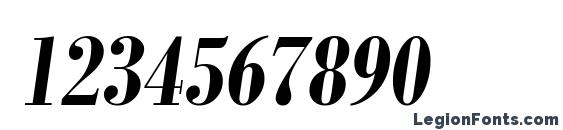 Bodoni MT Condensed Полужирный Курсив Font, Number Fonts