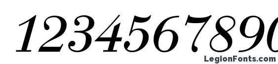 Bodoni Recut Condensed SSi Condensed Italic Font, Number Fonts