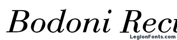 Bodoni Recut Condensed SSi Condensed Italic Font