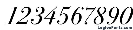 Bodoni Seventytwo ITC Book Italic Font, Number Fonts