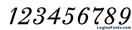 Bodoni Six ITC Book Italic Font, Number Fonts