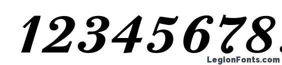 Bodoni Six ITC TT BoldItalic Font, Number Fonts
