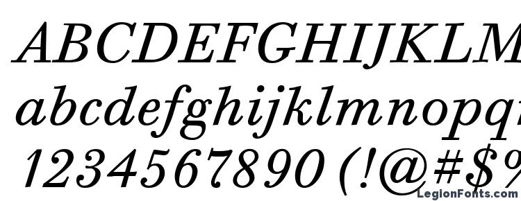 глифы шрифта Bodoni Six ITC TT BookItalic, символы шрифта Bodoni Six ITC TT BookItalic, символьная карта шрифта Bodoni Six ITC TT BookItalic, предварительный просмотр шрифта Bodoni Six ITC TT BookItalic, алфавит шрифта Bodoni Six ITC TT BookItalic, шрифт Bodoni Six ITC TT BookItalic