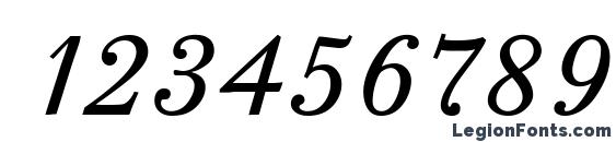 Bodoni Six ITC TT BookItalic Font, Number Fonts