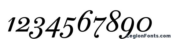 Bodoni Twelve OS ITC TT BookIta Font, Number Fonts