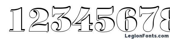 Bodoniortotitulsh black Font, Number Fonts