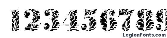 BodoniPlant Regular Font, Number Fonts