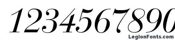 BodoniRecut RegularItalic Font, Number Fonts