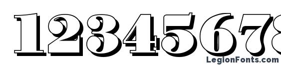 BodoniShadow Black Regular Font, Number Fonts